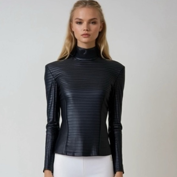 Balmain Signature Leather Long Sleeve - Picture 3 of 15